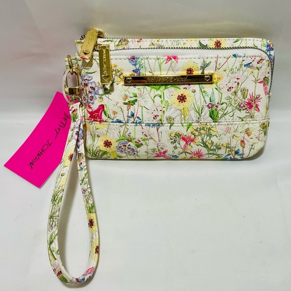 Betsey Johnson Handbags - Betsey Johnson Floral Wristlet/Clutch, NWT